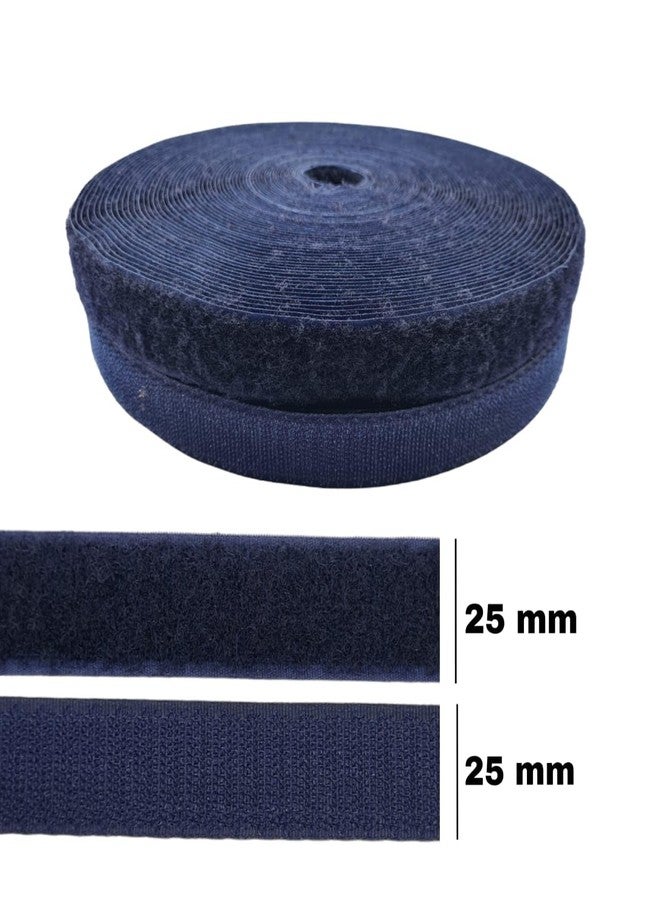 ZENITH 1 inch Wide Blue, 10 Meter Non Adhesive Hook and Loop Tape, No Glue Back, Fabric Fastener InterlockingTape for Sewing Crafts, DIY, Clothes, Straps, Shoes Mosquito nets etc (Blue, 10 Meter) - Image 2